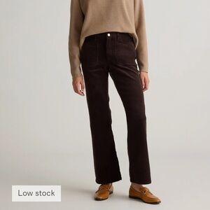 Quince Organic Stretch Corduroy Flare Pants Espresso